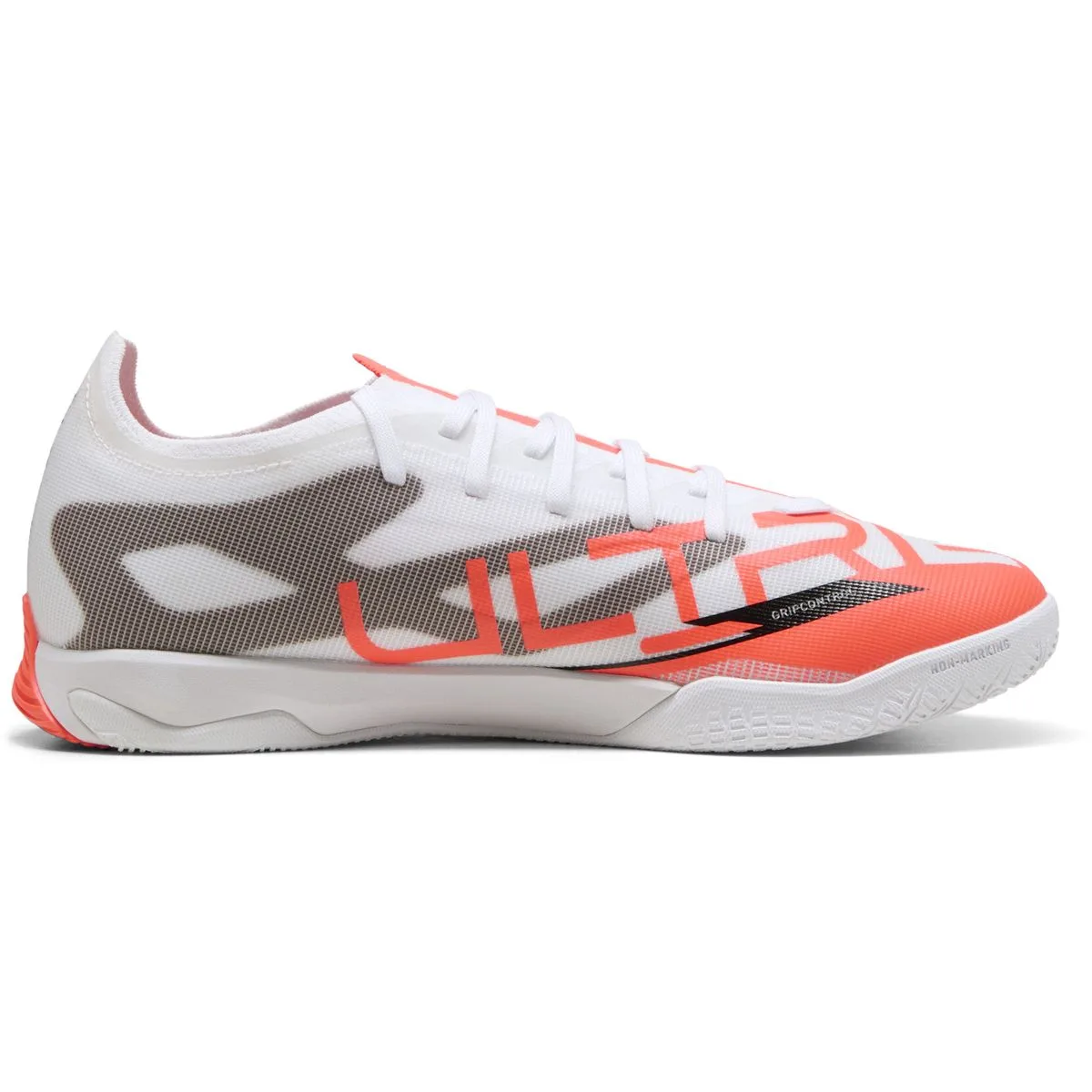 Puma ULTRA 5 MATCH IT – PUMA White-PUMA Black-Glowing Red 8 für Herren, weiß, Größe 43 ½ EU (108346)