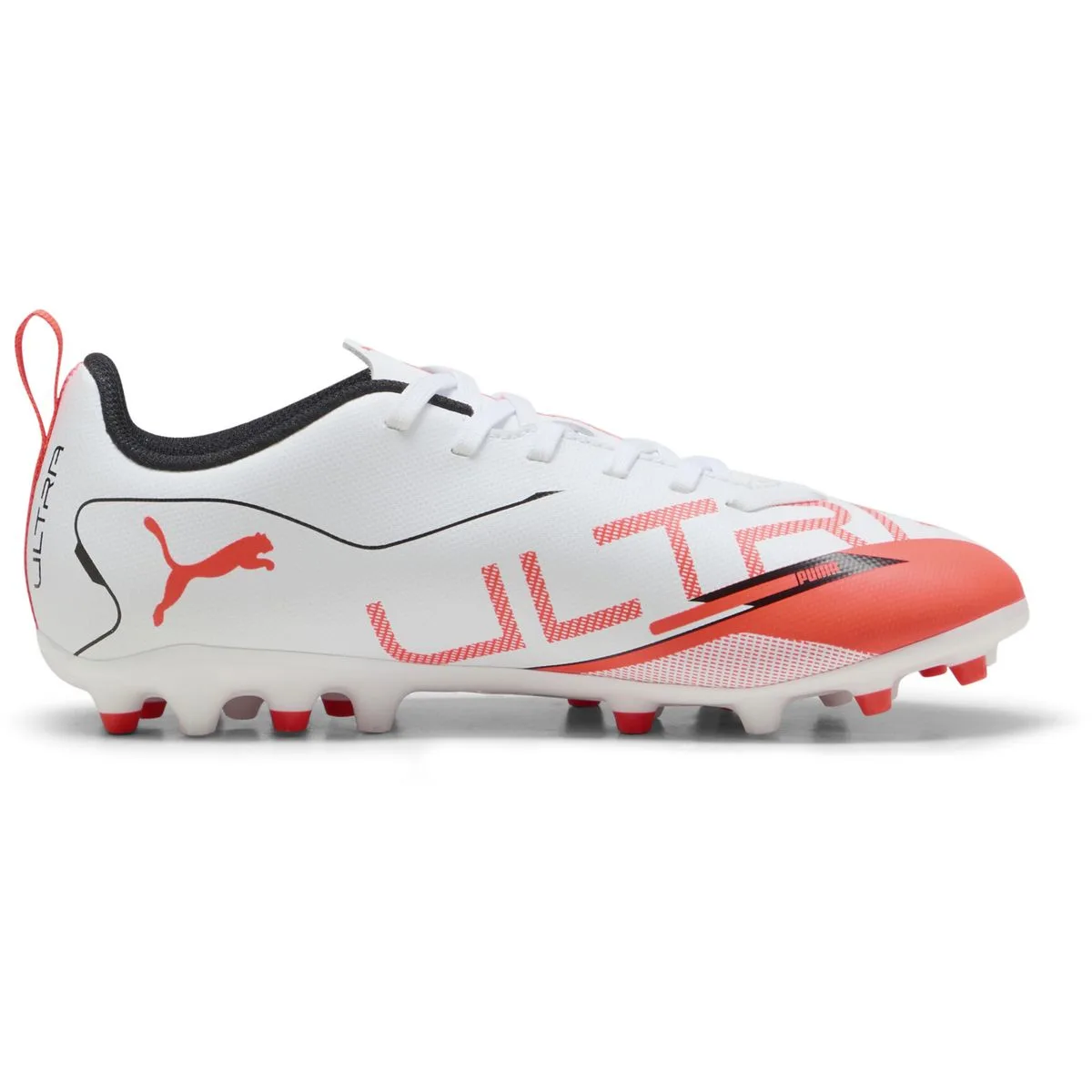 Puma Ultra 5 Play MG Fußballschuhe Kinder 03 – matte aged silver/yellow alert/puma aged silver 38 für Kinder, weiß, Größe 18 EU (108329)