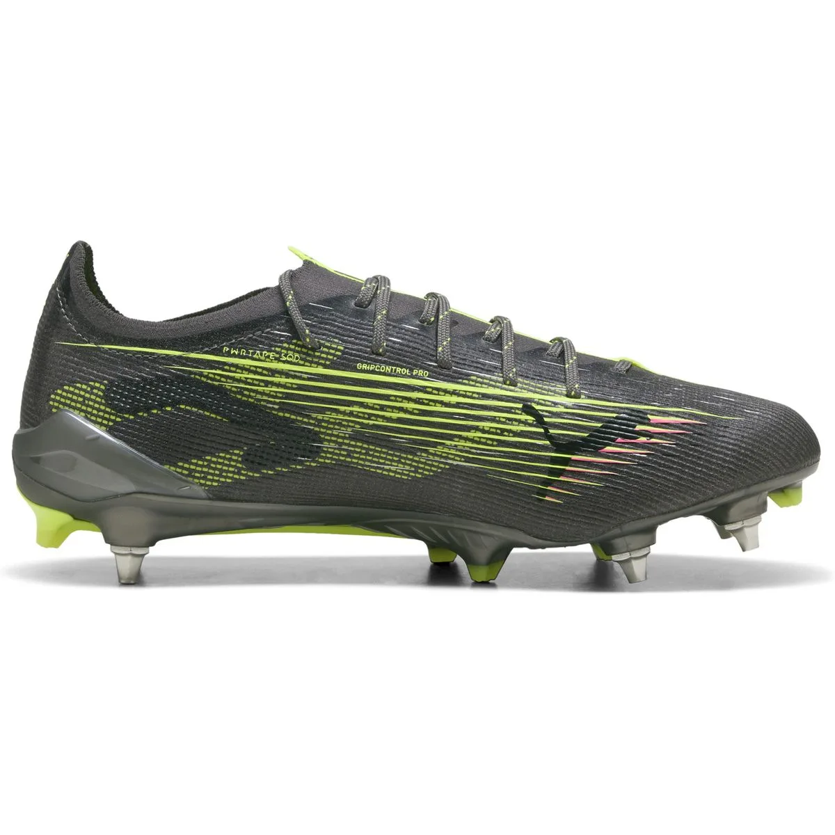 Puma Ultra 5 Ultimate MxSG Stollen-Fußballschuhe 01 – PUMA white/PUMA black/glowing red 43 für Herren, blau, Größe 40 EU (108343)