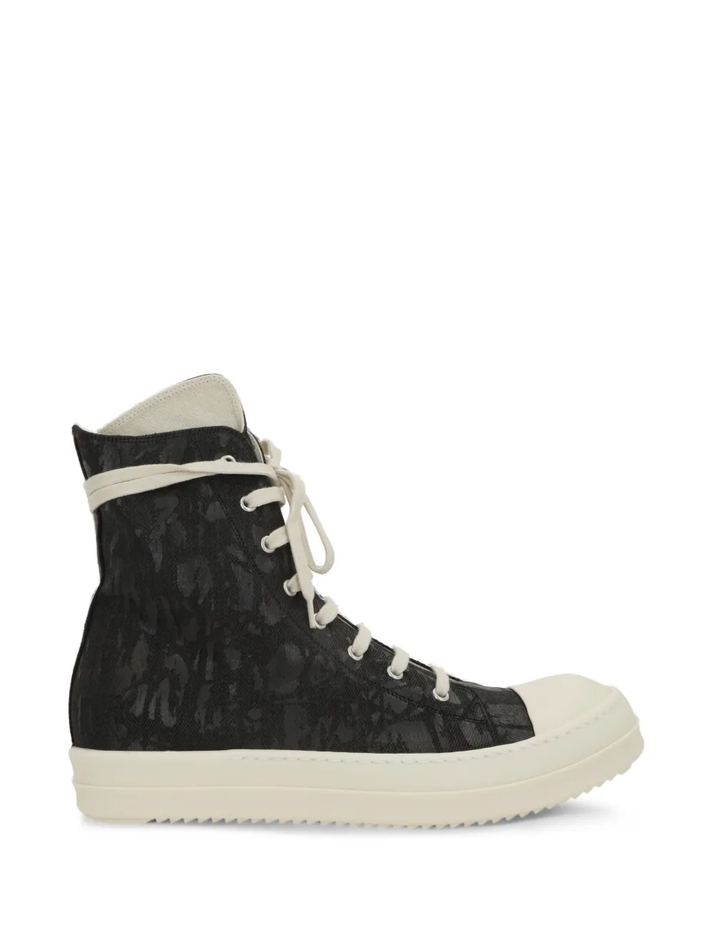 Rick Owens DRKSHDW Beschichtete High-Top-Sneakers – Schwarz (DU02F6800BMC)