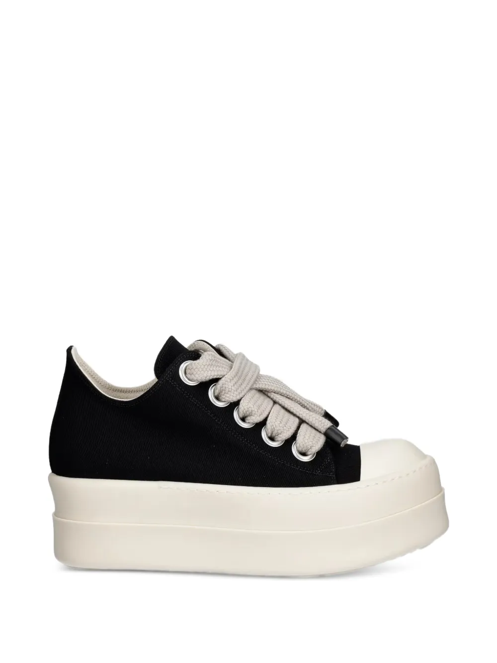 Rick Owens DRKSHDW Double Bumper sneakers met oversized veters – Zwart (DU01F4851DOW2)