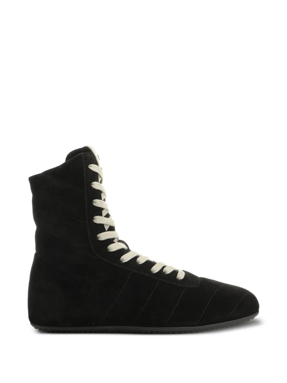 Rick Owens High-Top-Sneakers mit Chevron-Steppung – Schwarz (RU02F4879)