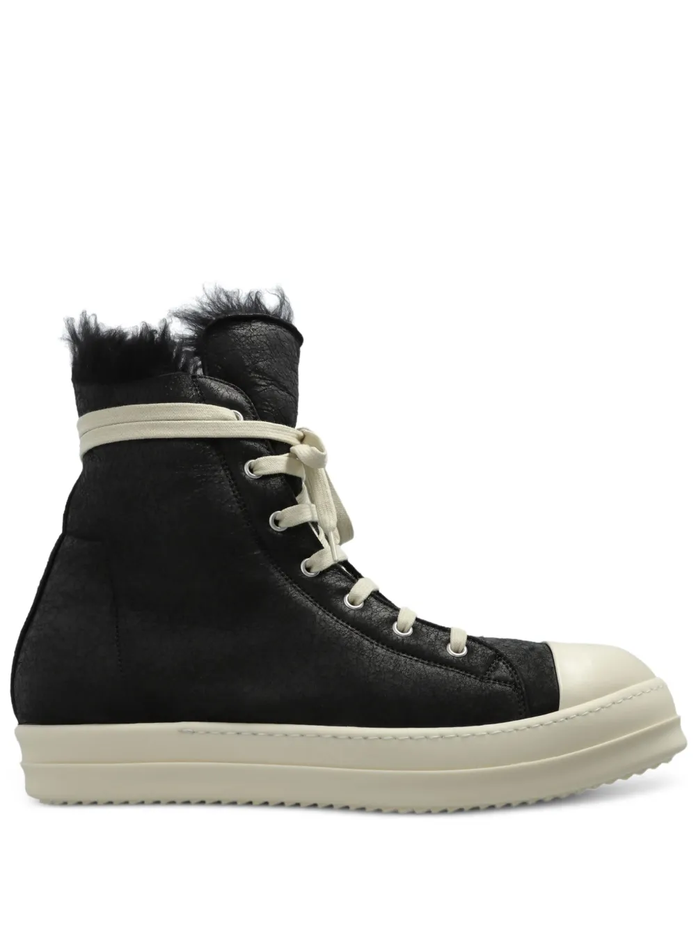 Rick Owens Sneakers mit Shearling-Futter – Schwarz (RU02E1890LSHC)