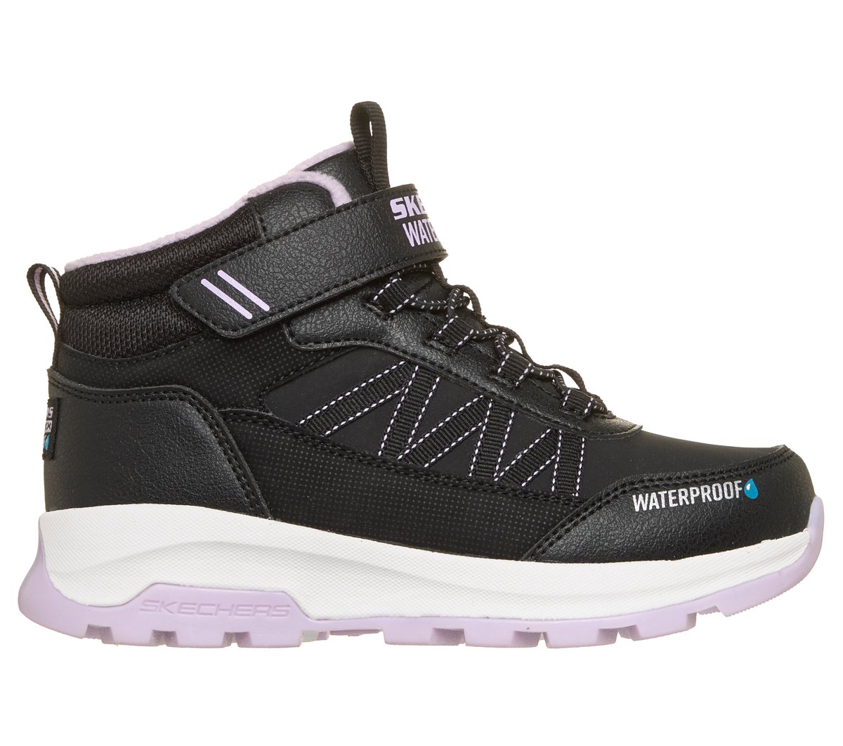 Skechers Waterproof: Storm Blazer – Arctic Mass Sneaker CM Zwart/Lavendel, Maat 30 (303493L-BKLV-)