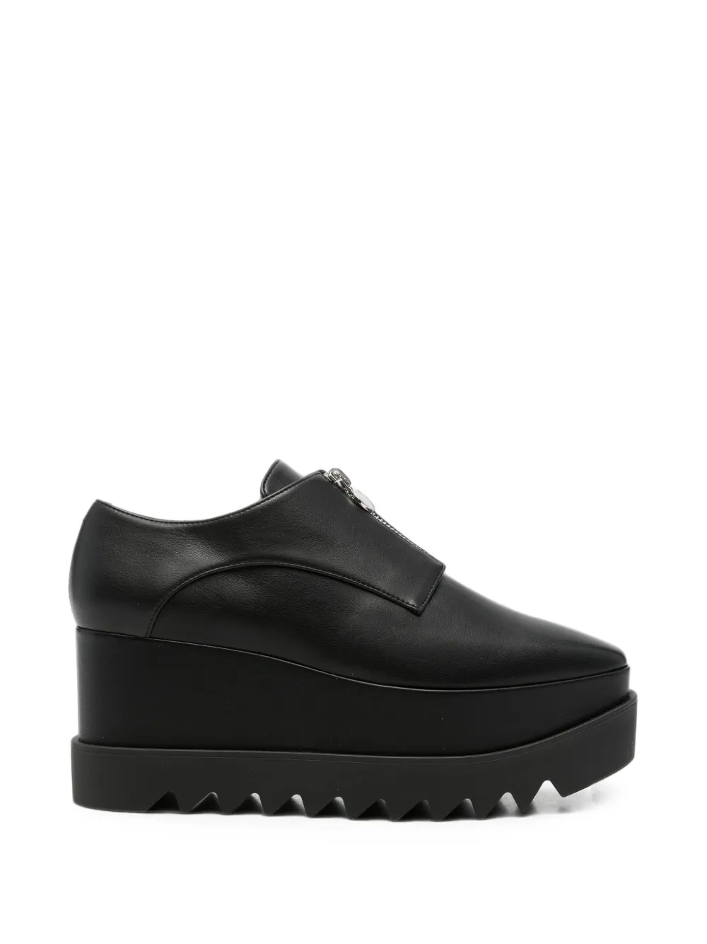 Stella McCartney Elyse Plateau-Sneakers mit Reißverschluss – Schwarz (810744E00291)