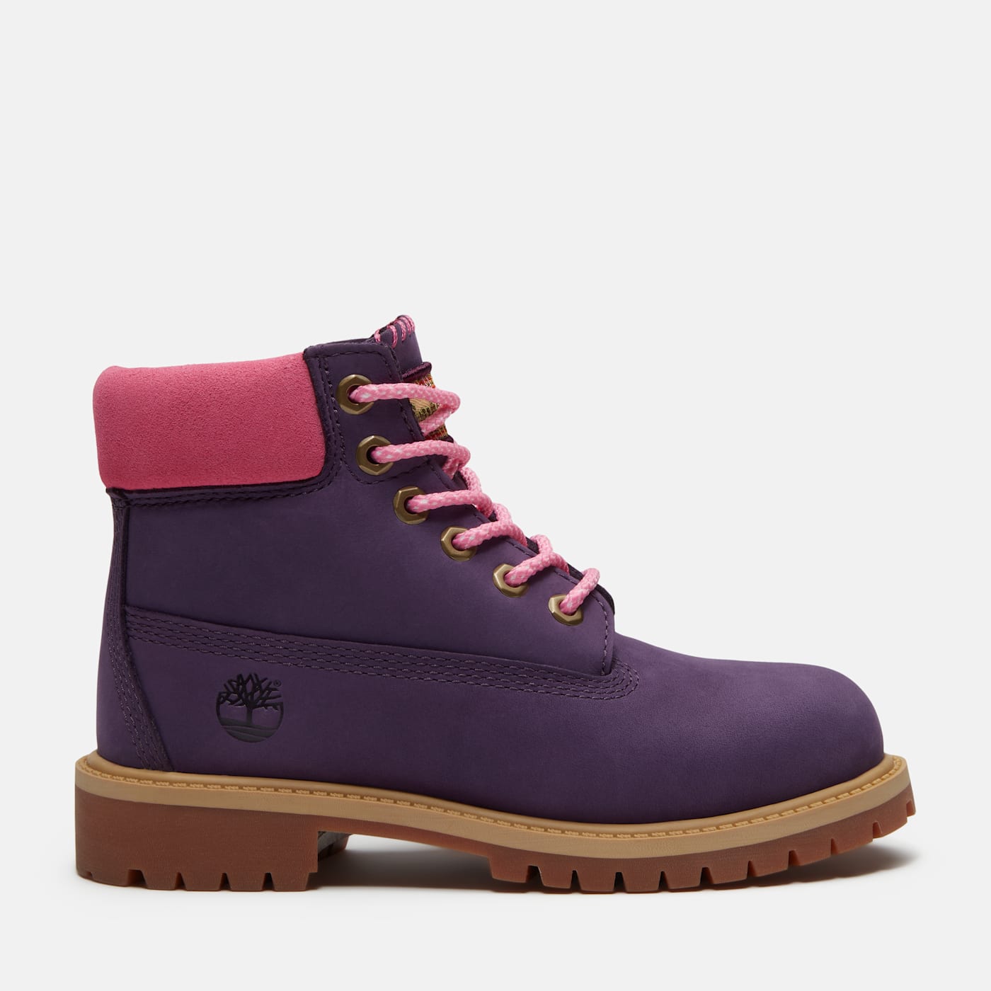 Timberland 6″ Premium Waterproof Boot Dark Purple Nubuck Pink (TB0A6BET-AFP)
