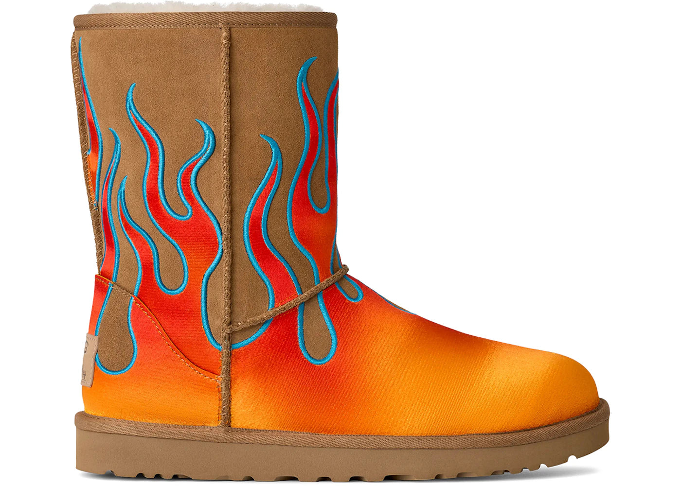 UGG Classic Short Boot Jeremy Scott Flames Chestnut (2025) (1182671-CHE)