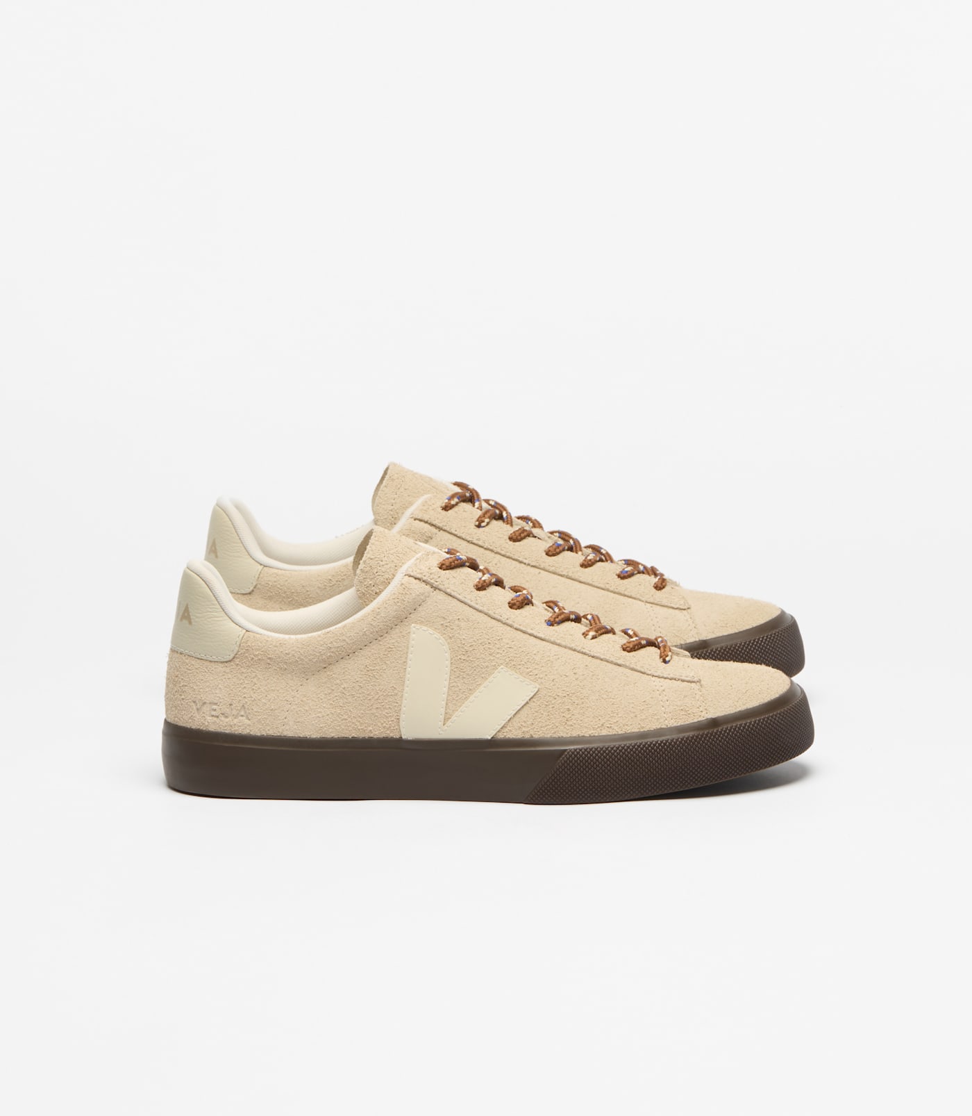 VEJA Campo suède sneakers met ronde neus en textuur – Beige (CP0321851)