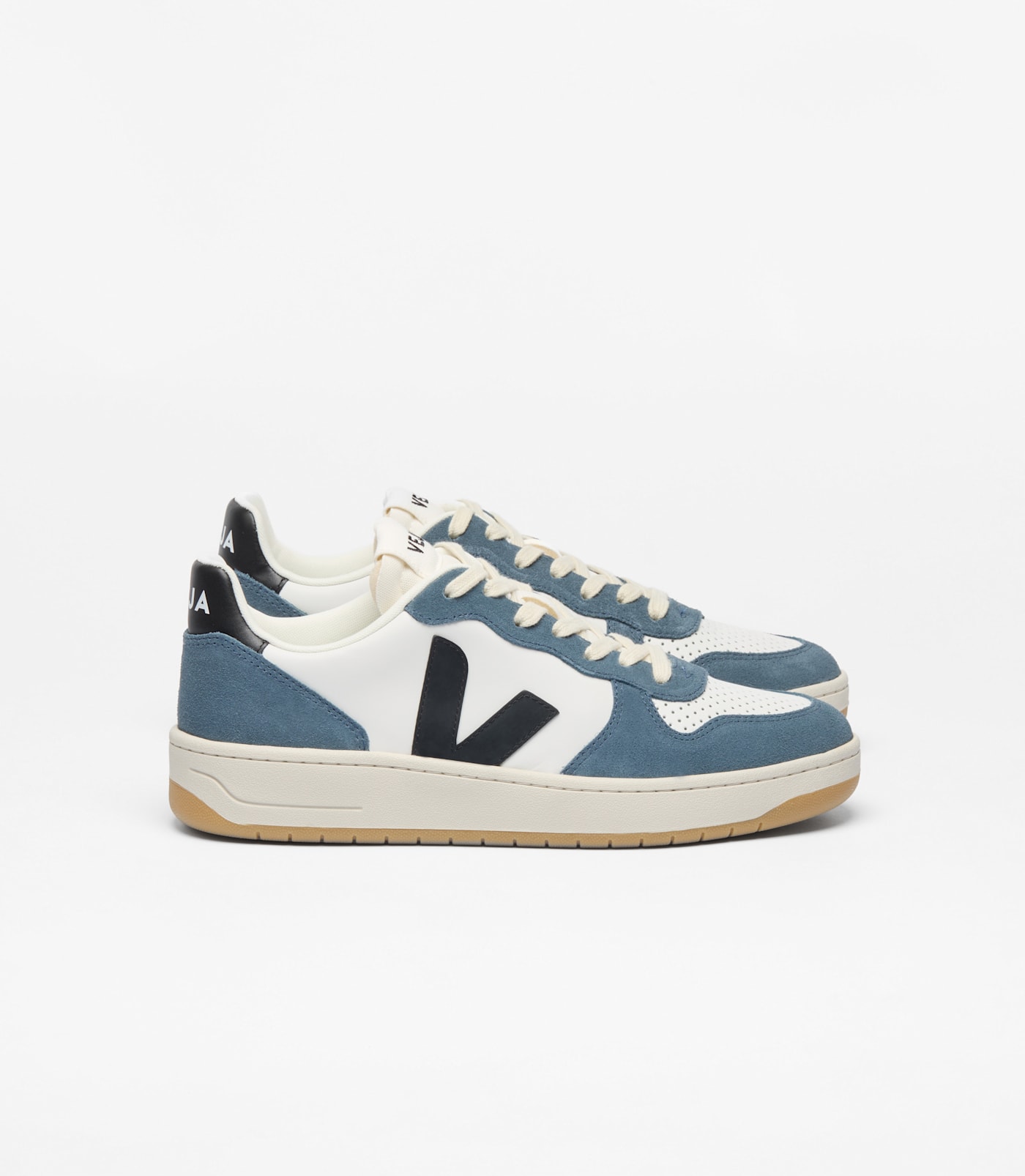 VEJA V-10 leren sneakers met logodetail – Wit (VI0220863A)