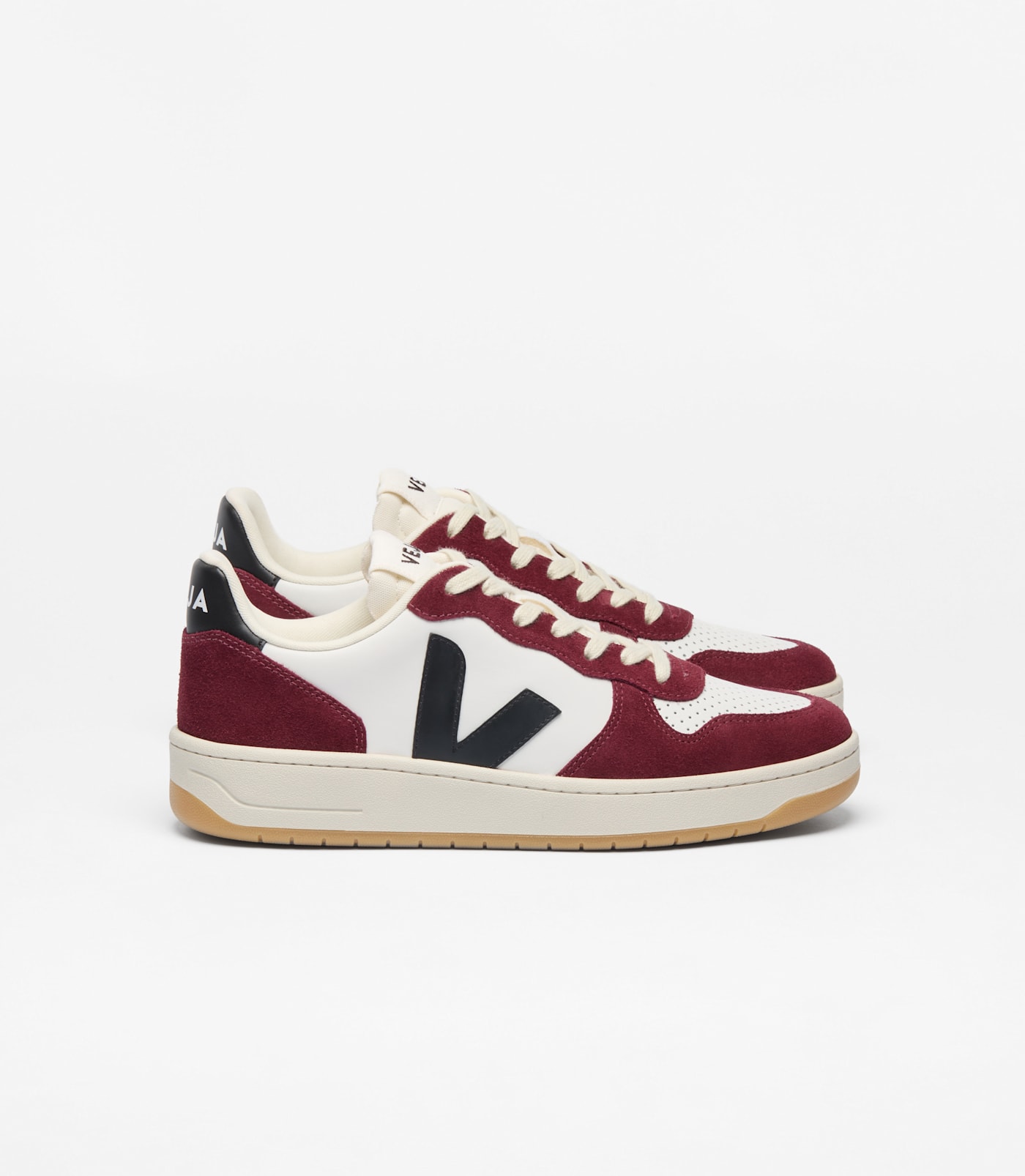 VEJA V-10 sneakers met suède vlakken – Wit (VI0220864B)