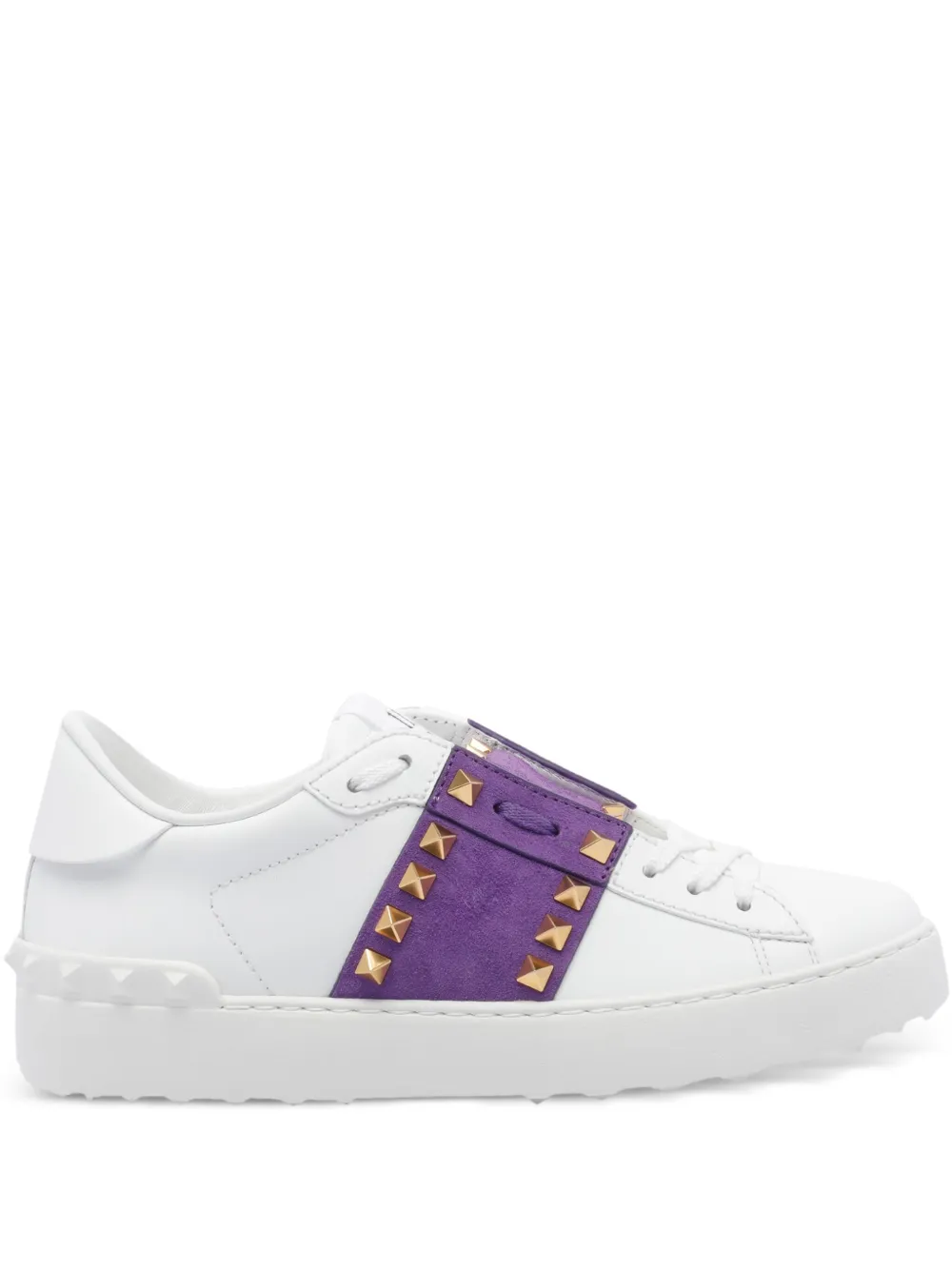 Valentino Garavani Rockstud Untitled Sneakers mit Wildledereinsatz – Weiß (WS0A01XYM)