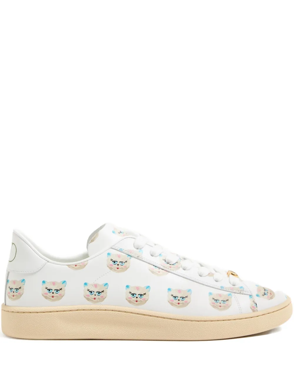 Valentino Garavani Royco sneakers van nappa kalfsleer met Le Chat De La Maison-patroon – Wit (YS0K34EAM)