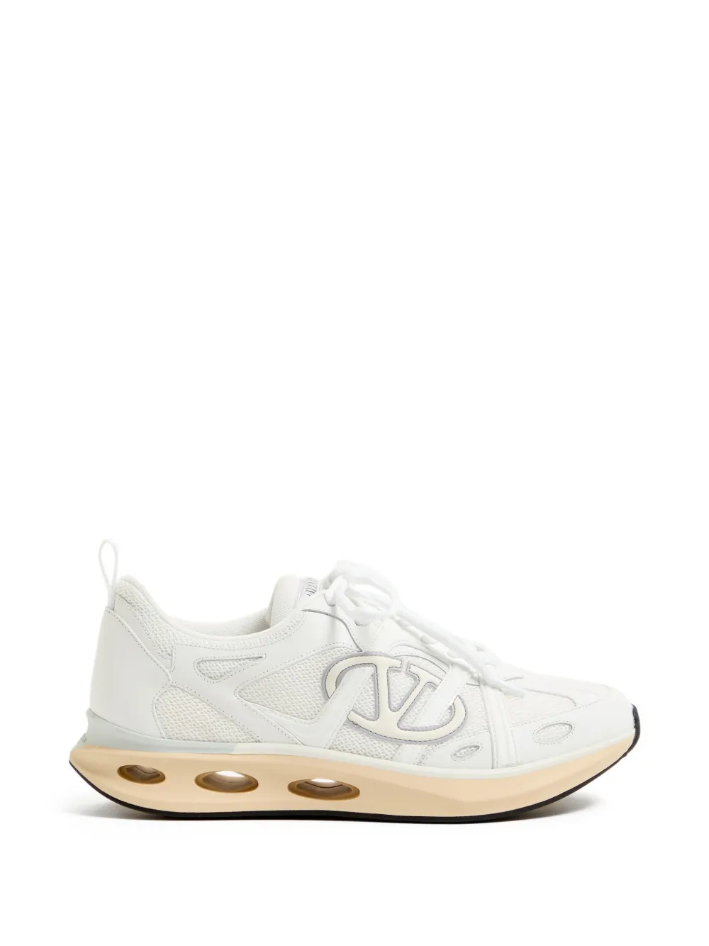 Valentino Garavani VLogo Easyjog low-top sneakers in kalfsleer en stof – Wit (YS0I25KUJ)