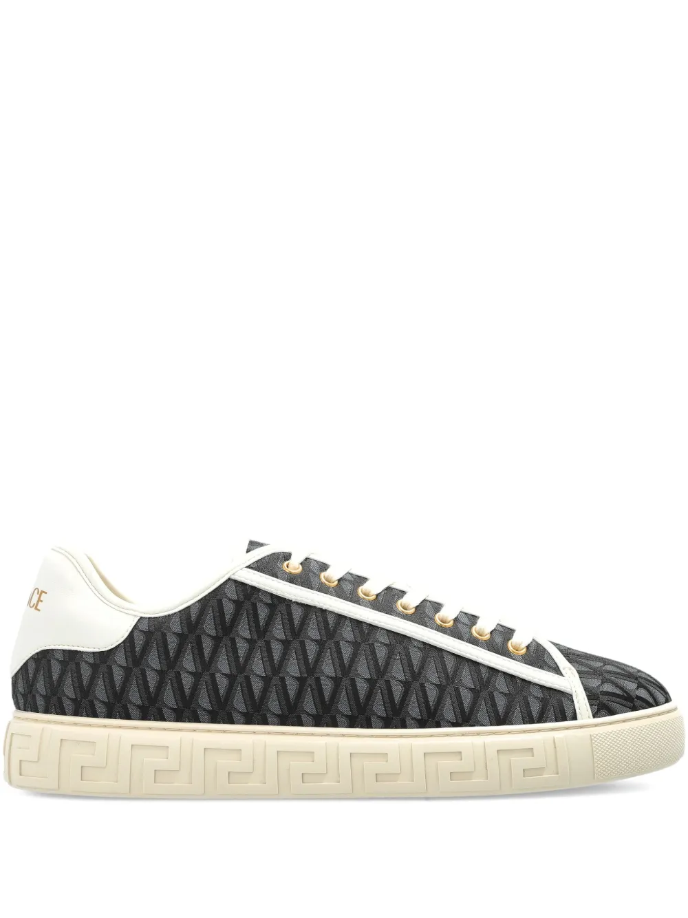 Versace Greca Sneakers aus Jacquard – Schwarz (10144601A16069)