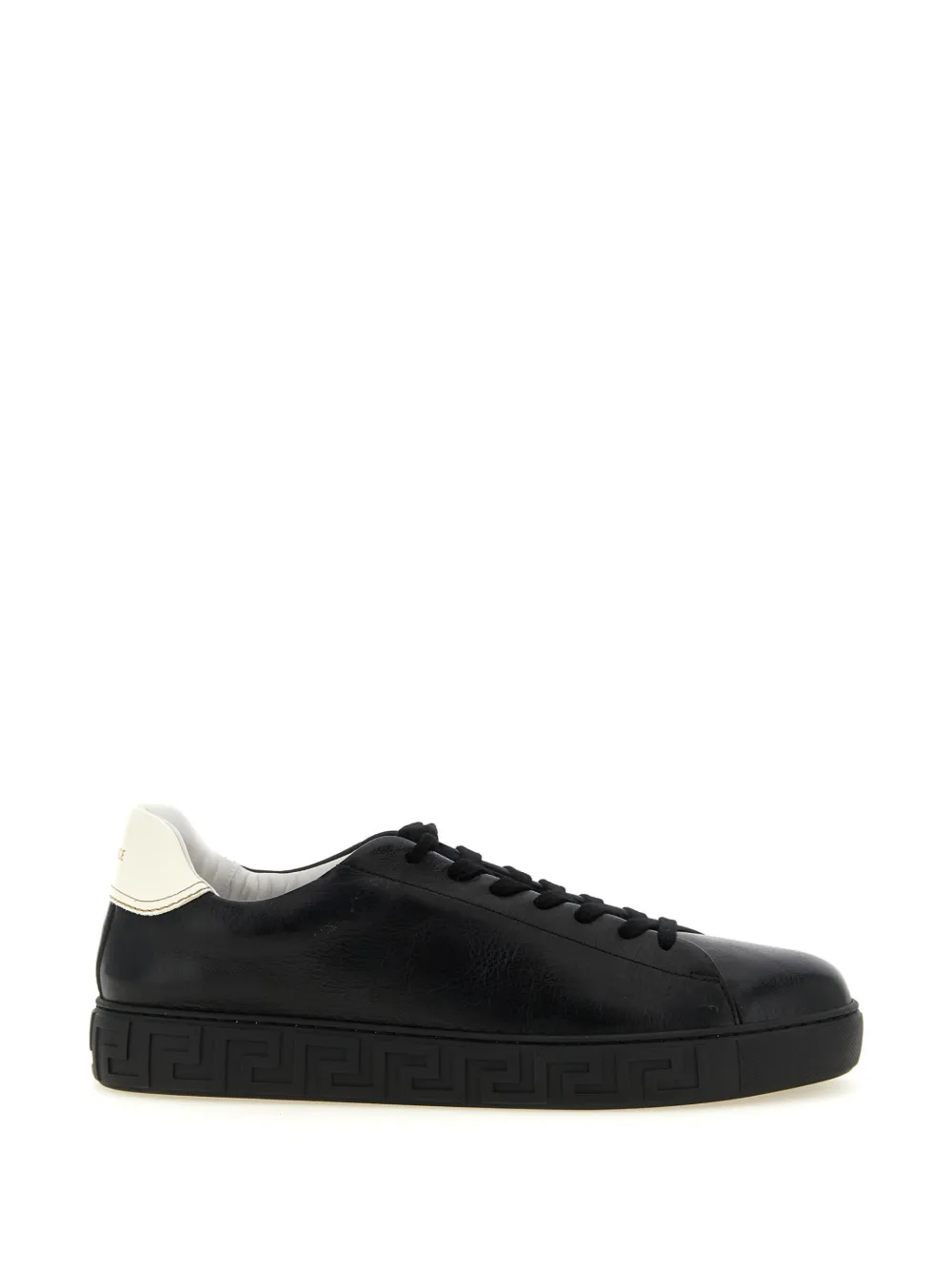 Versace Greca leren sneakers – Zwart (10242061A18384)