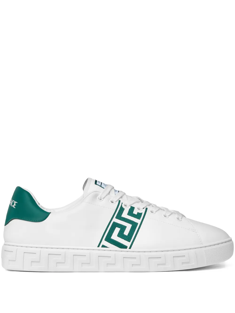 Versace Greca sneakers met borduurwerk – Wit (10144601A10303)