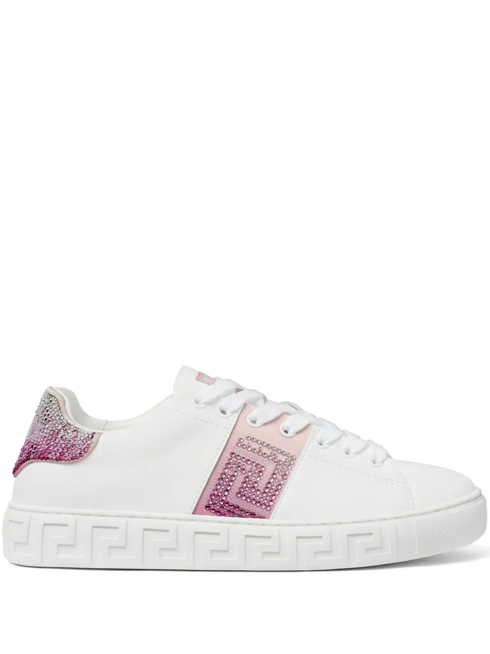 Versace Greca sneakers verfraaid met kristallen – Wit (10135681A13518)