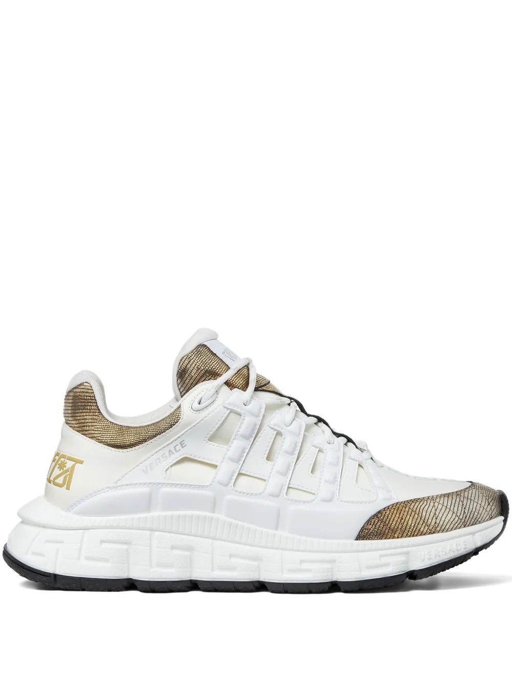 Versace Trigreca sneakers met hagedissenhuid-effect – Wit (DSU80941A16630)