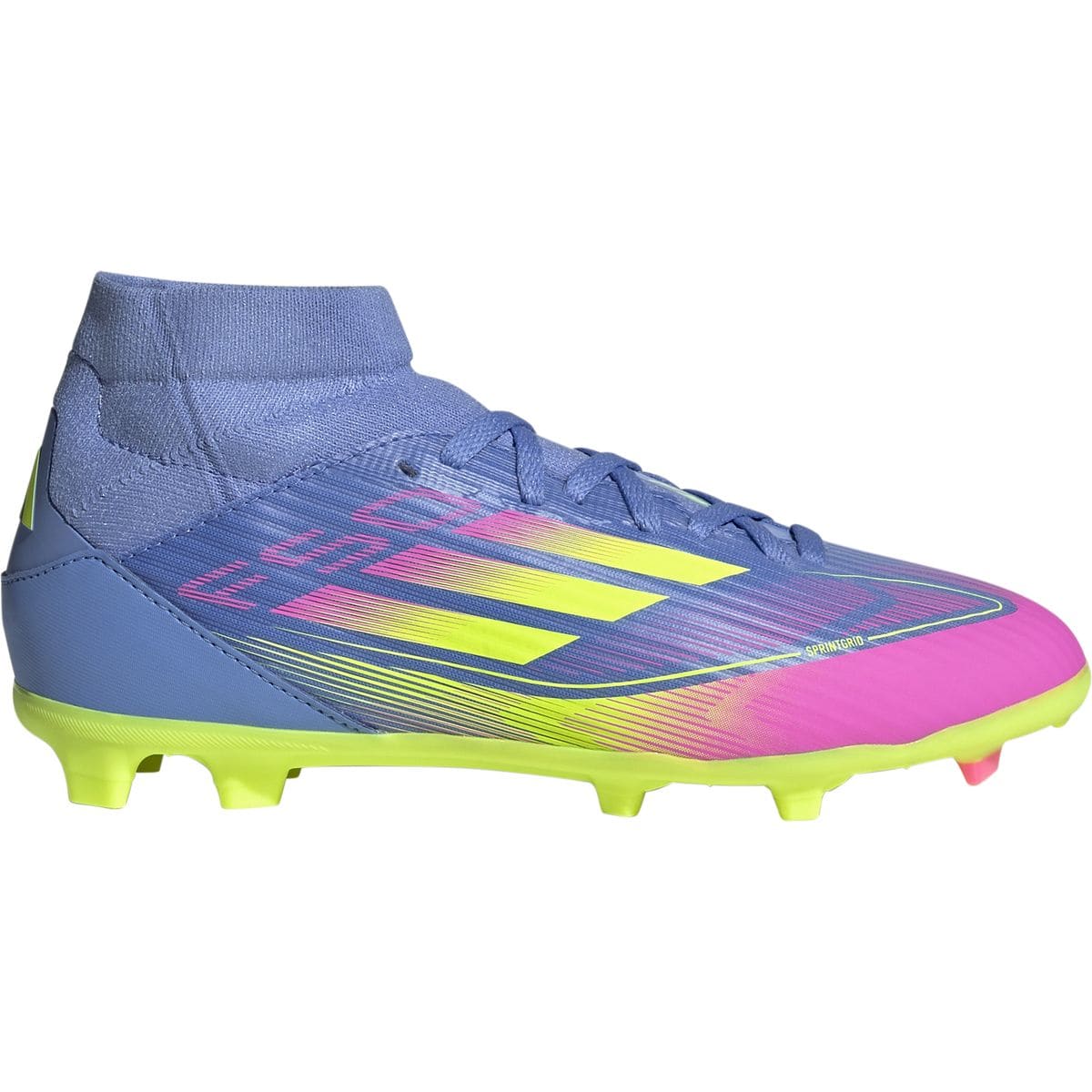 adidas F50 League Mid FG/MG Blue Fusion Lucid Lemon Lucid Pink (JP7264)