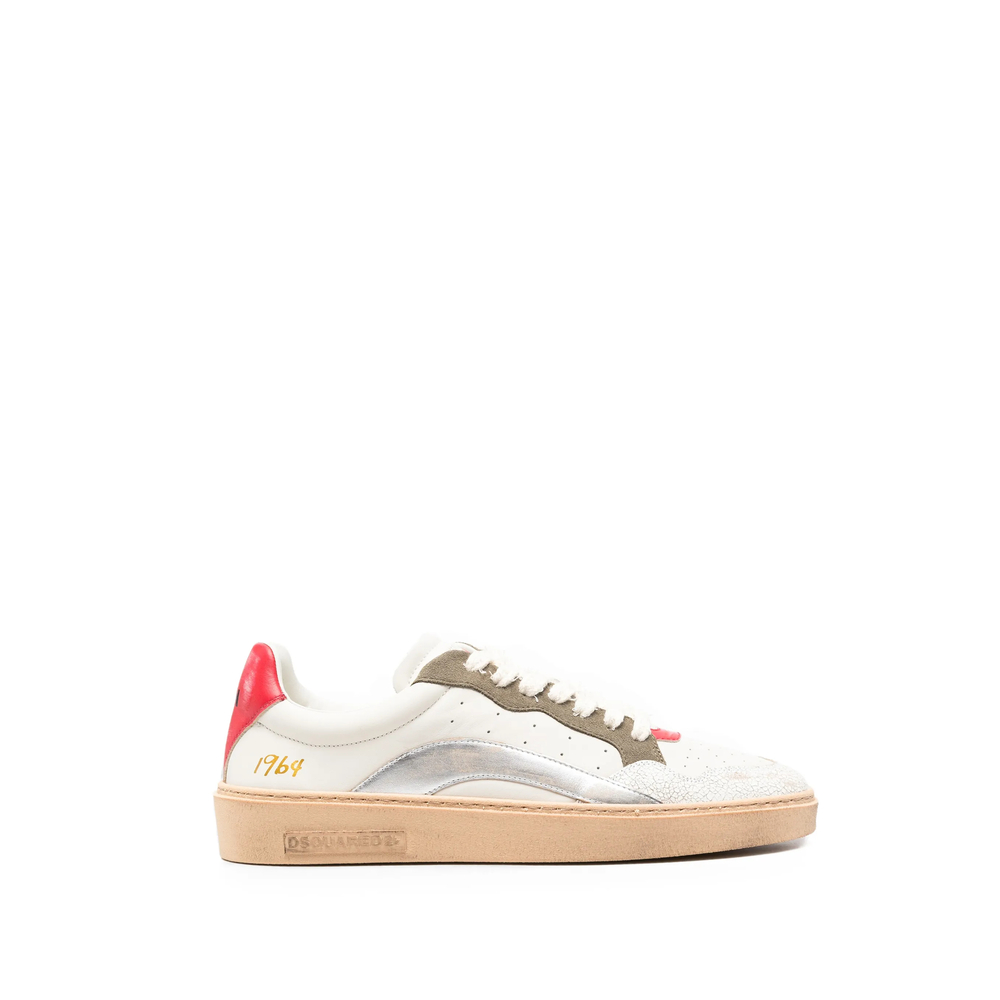 Dsquared2 Cracked-effect Panelled “White” (SNM0494 01509031 M4292)