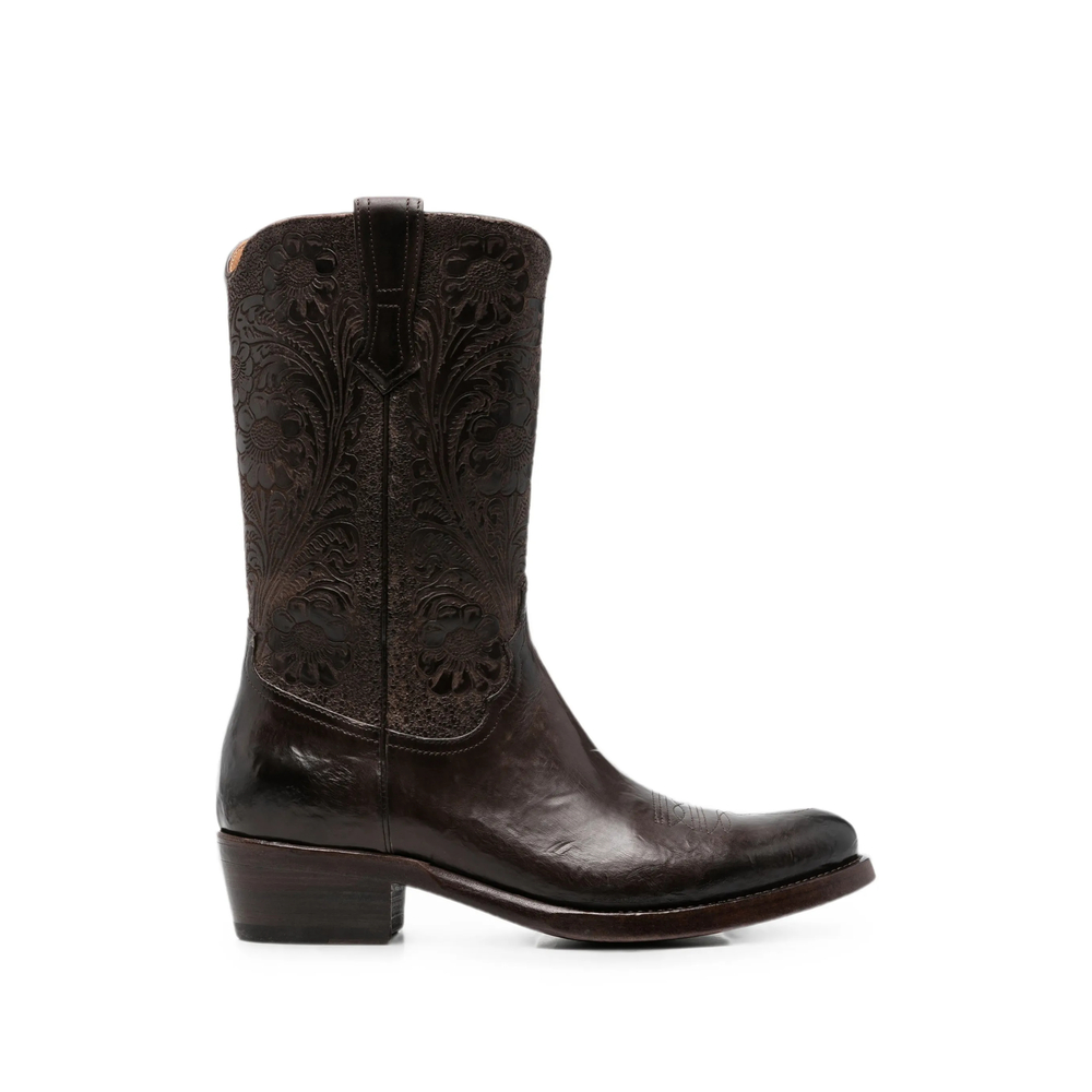 Eraldo Martu Floral-embossed “Brown” (MART/U TMORO)