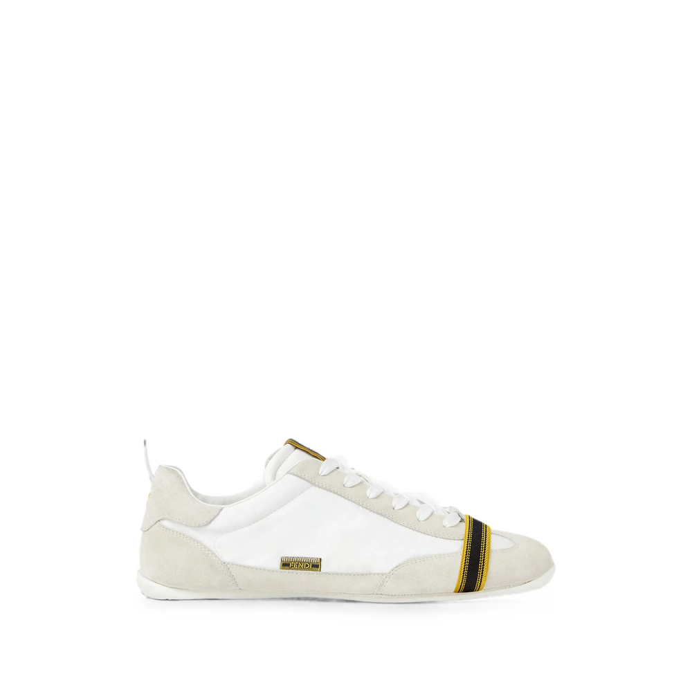Fendi White Leather and Suede Low-top “White/Neutrals” (AY0T 7E1968 F1XIS)