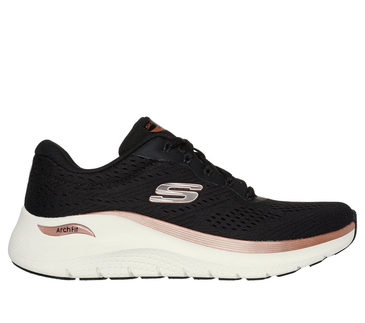 Skechers Arch Fit 2.0 – Glow The Distance Sneaker Zwart/Roos Goud