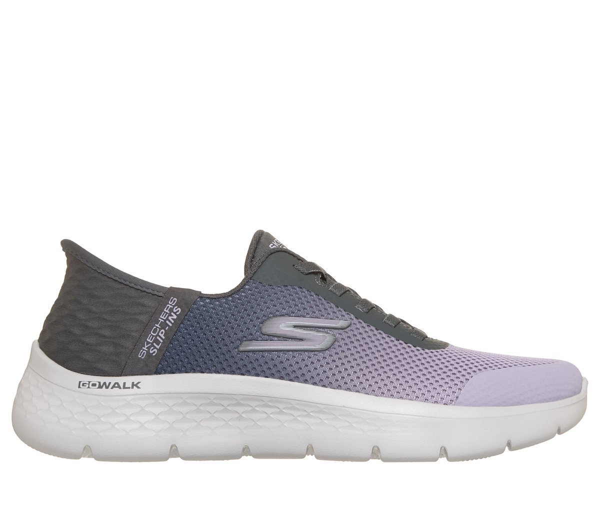 Skechers Slip-ins: GO WALK Flex – Grand Entry Sneaker Houtskool/Lavendel