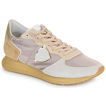 Philippe Model – Stijlvolle lage top sneakers in grijs- bruin en wit – Dames – Schoenen – Grijs (TZLDWR15)