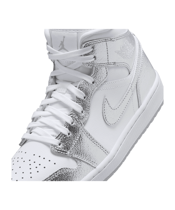 Jordan Air Jordan 1 Mid SE Metallic Silver Sneakers – Weiß (FN5031)
