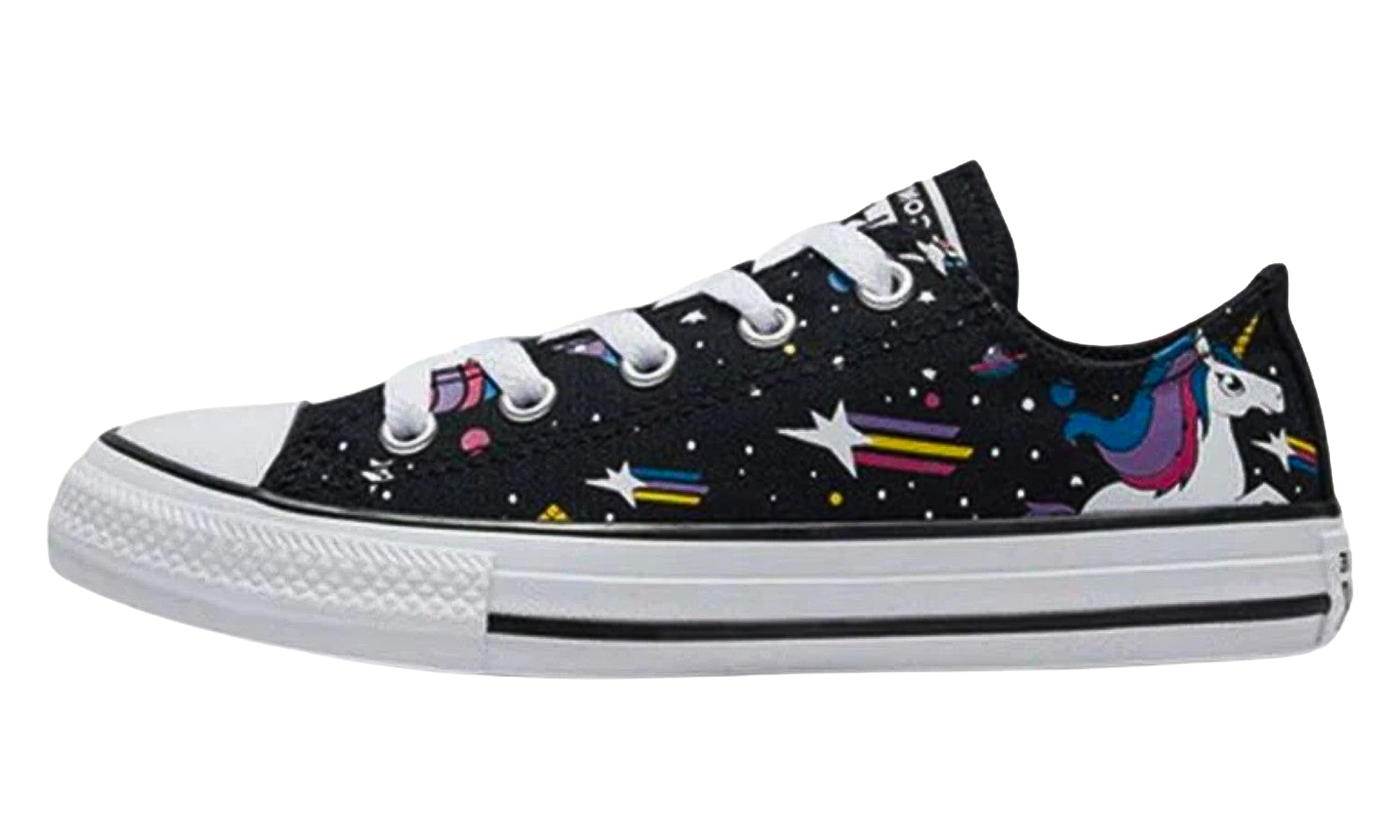 Converse Chuck Taylor All Star Ox Low-Top PS “Black / Mod Pink / White / Multicolor” (665474C)