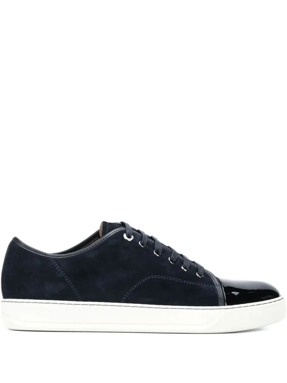 Lanvin DBB1 suède sneakers met gelakte neus – Blauw (SKDBB1VBALP15)