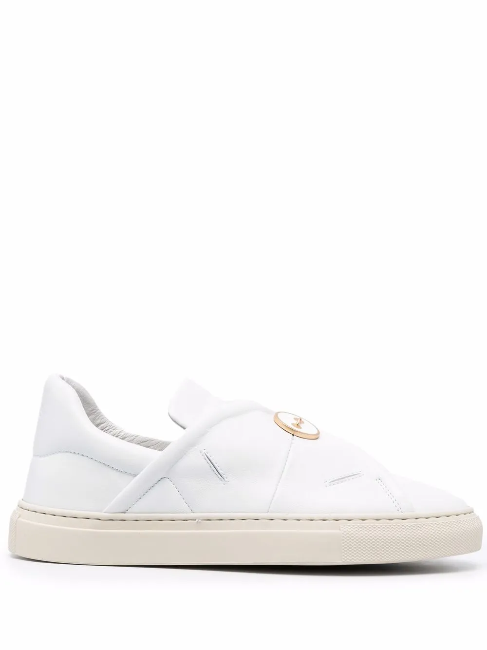 Ports 1961 Slip-On-Sneakers mit Knöpfen – Weiß (PW321ZSN04UPUN001)