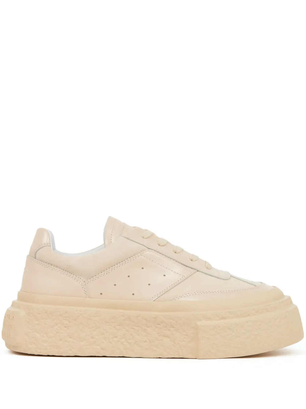 MM6 Maison Margiela Leren sneakers met patroon – Beige (S59WS0221P7985)