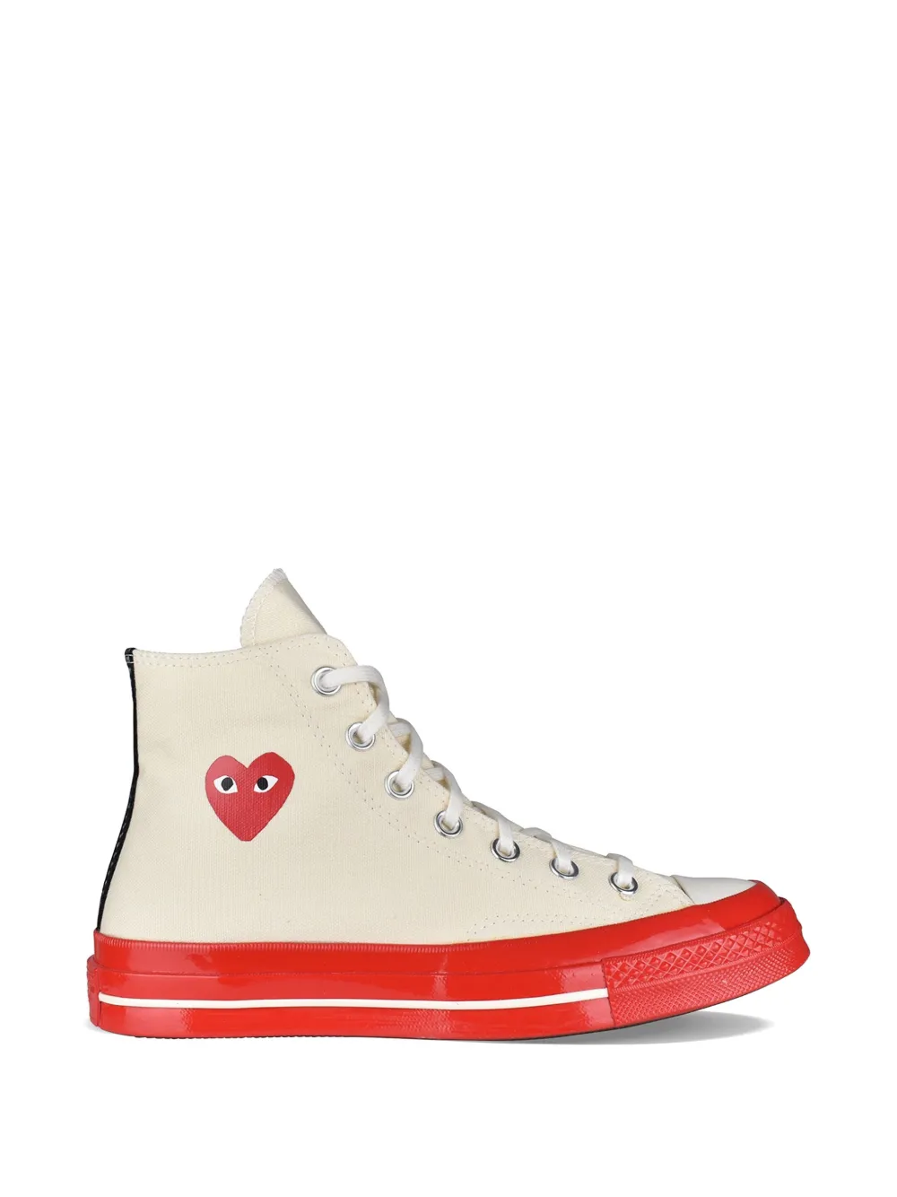 Comme des Garçons Homme x Converse high-top sneakers met hartpatroon – Beige (AZK1240012H)