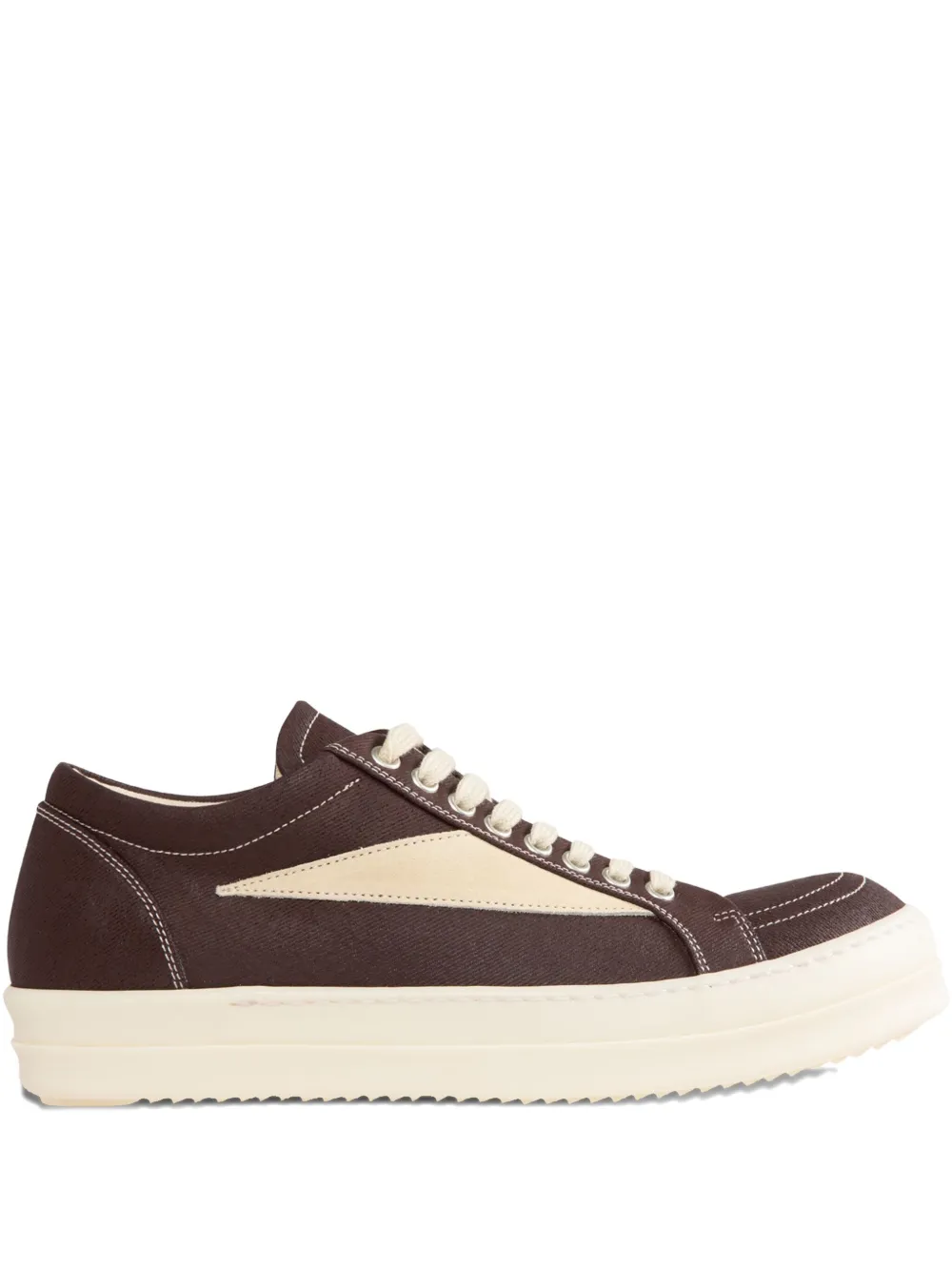 Rick Owens DRKSHDW Sneakers met vlakken en veters – Bruin (DU02E7803DSWLVS)