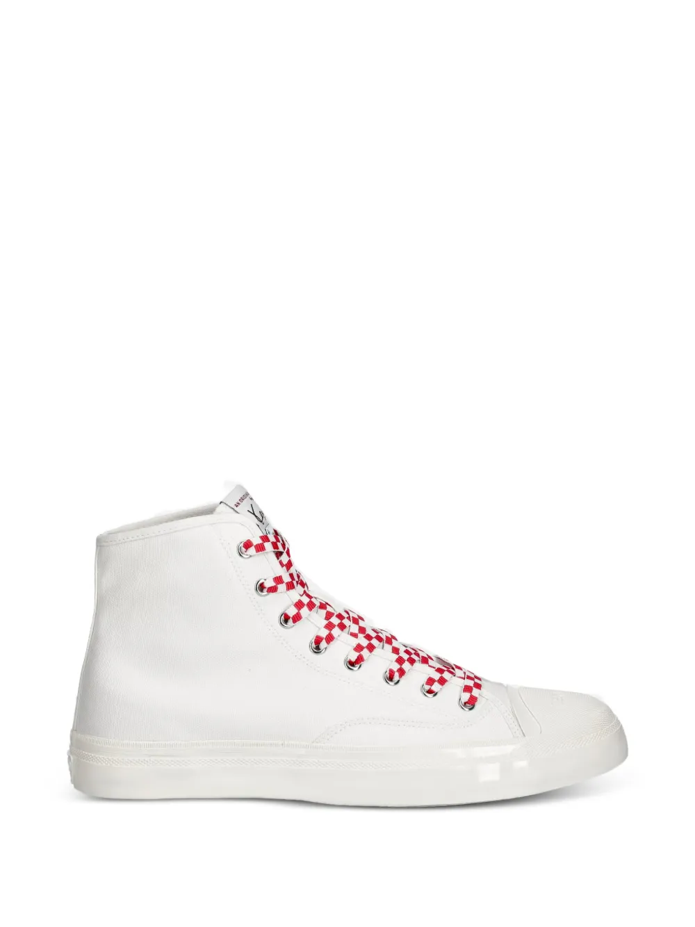 Kenzo Karierte High-Top-Sneakers – Weiß (FG55SN026F50)