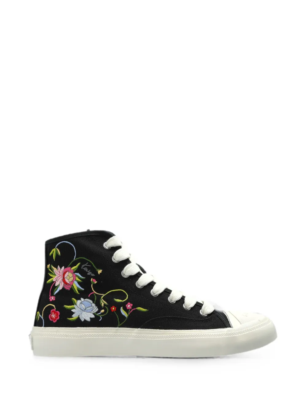 Kenzo Hoshi High Sneakers mit Blumenstickerei – Schwarz (FG62SN026F77)