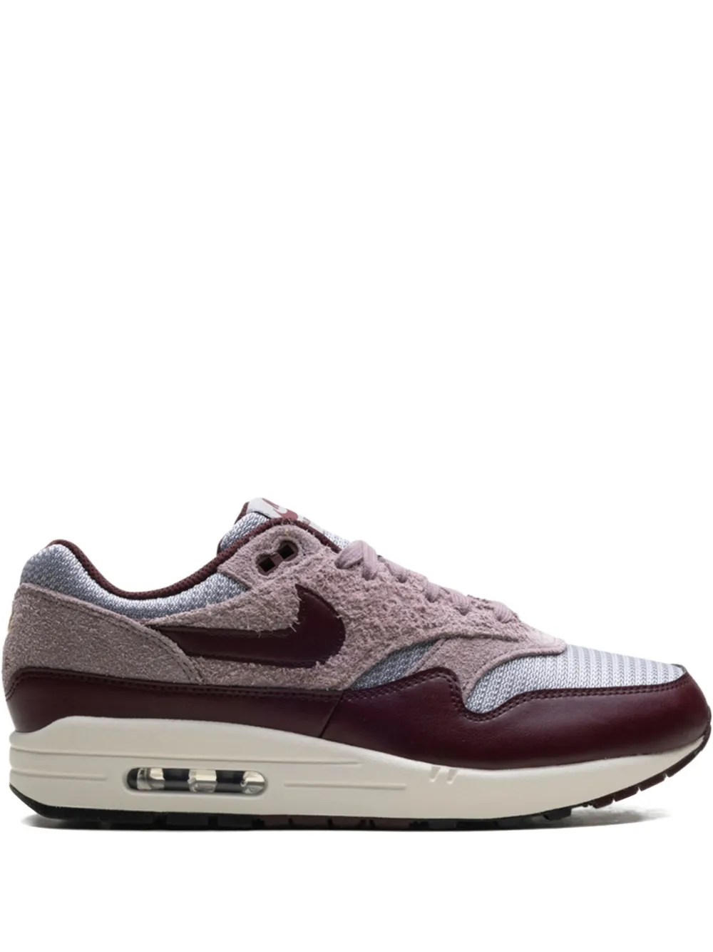 Nike Air Max 1 Essential Premium Cement Grey/Taupe Grey/Phantom/Burgundy Crush sneakers – Grijs (FQ7327)