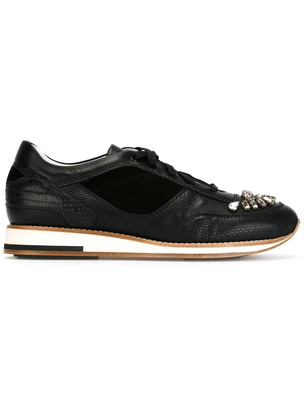 Lanvin gem embellished sneakers – Zwart (FWSKBD2BKIPAA15)