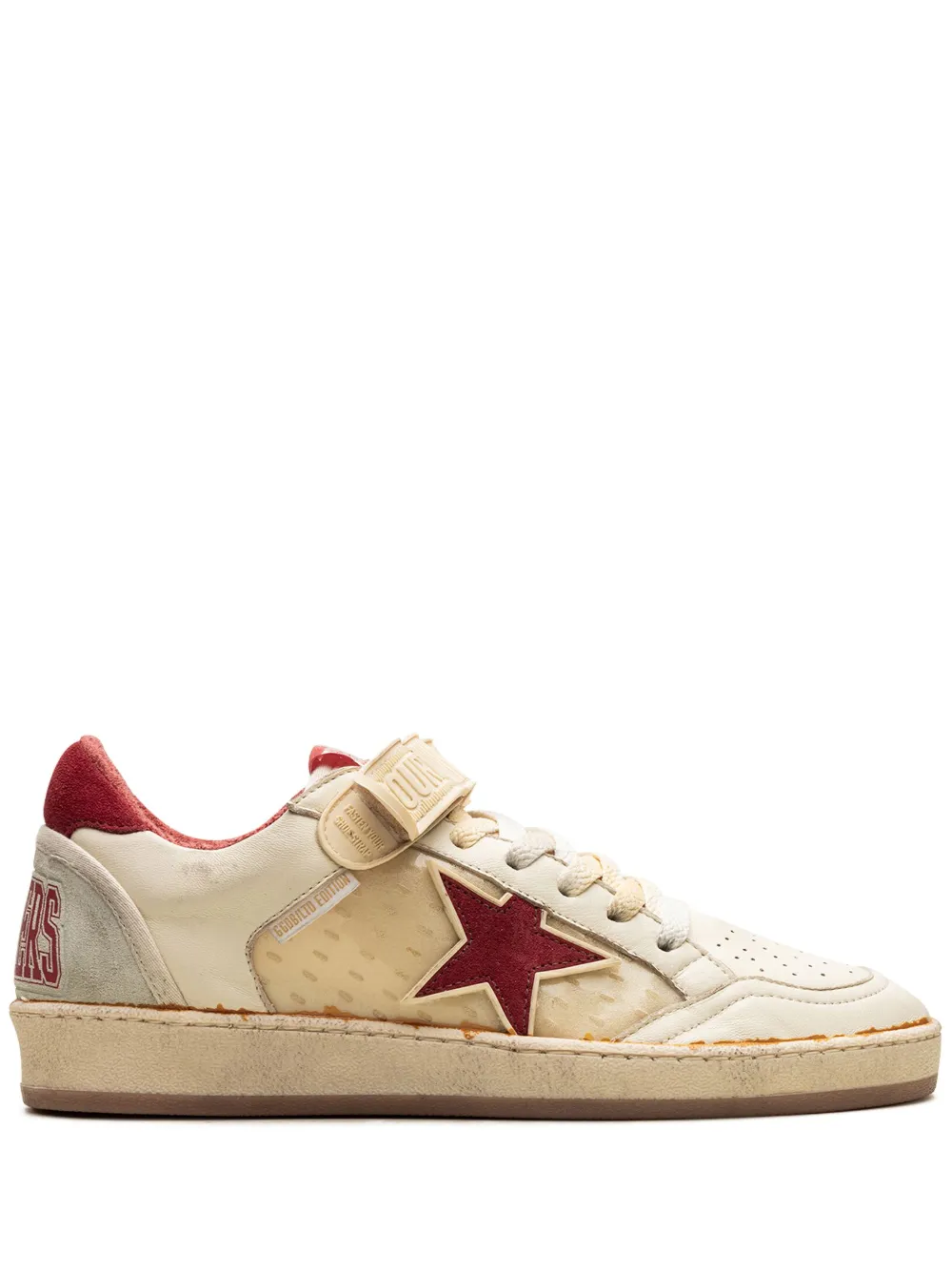 Golden Goose Ball Star White/Ice/Red sneakers – Beige (GWF00554F005681)