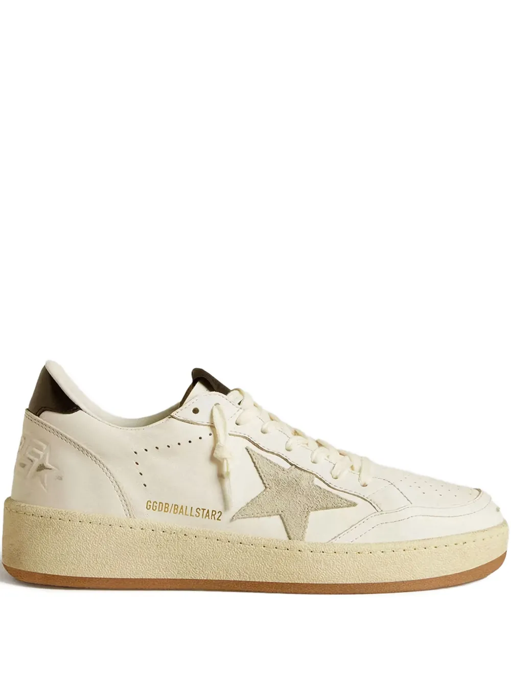 Golden Goose Ball Star geperforeerde sneakers – Wit (GWF00804F006970)