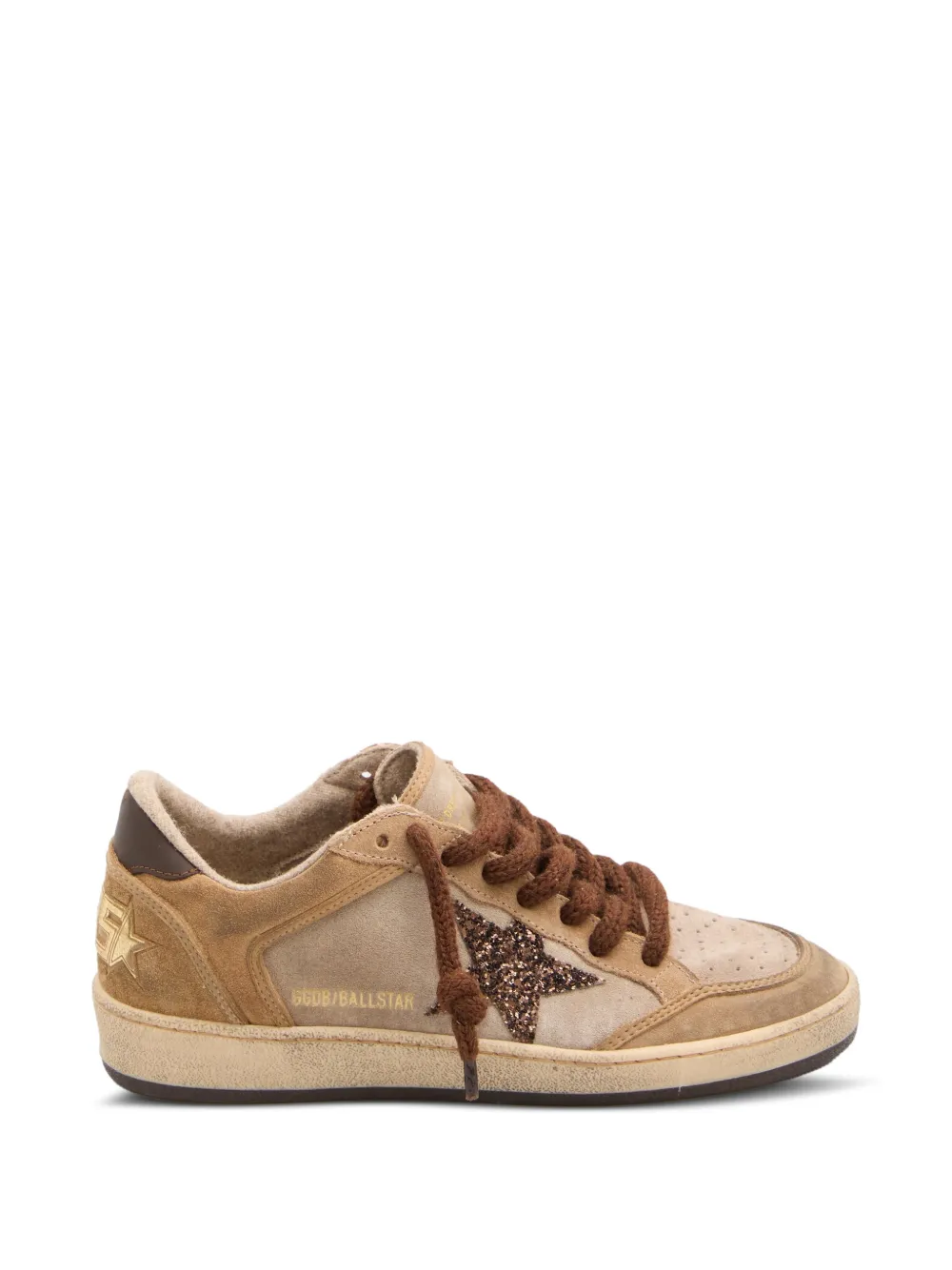 Golden Goose Ball Star leren sneakers met ster-applicatie – Beige (GWF01034F008067)