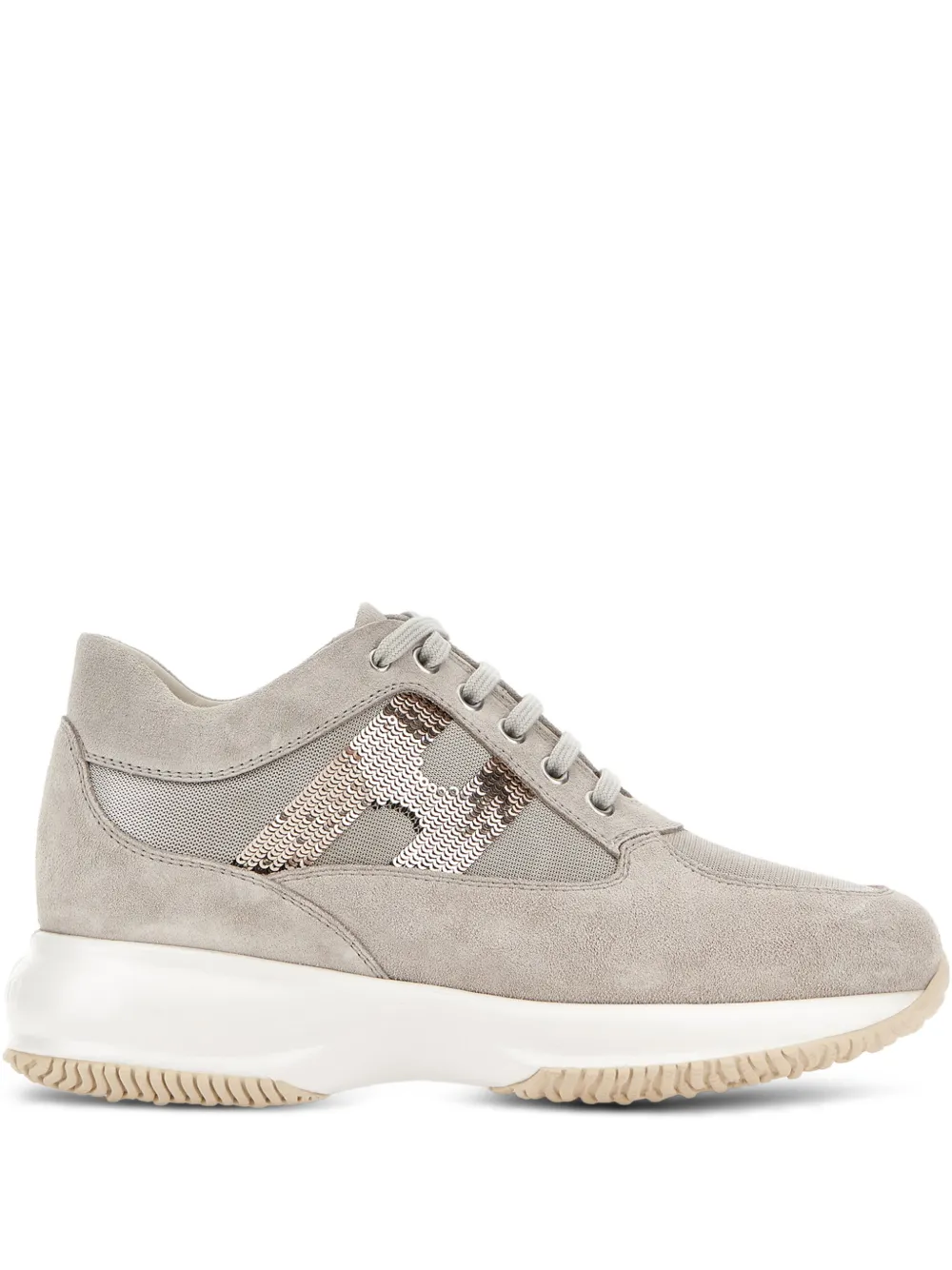 Hogan Interactive sneakers met pailletten – Grijs (HXW00N05640UWQ)