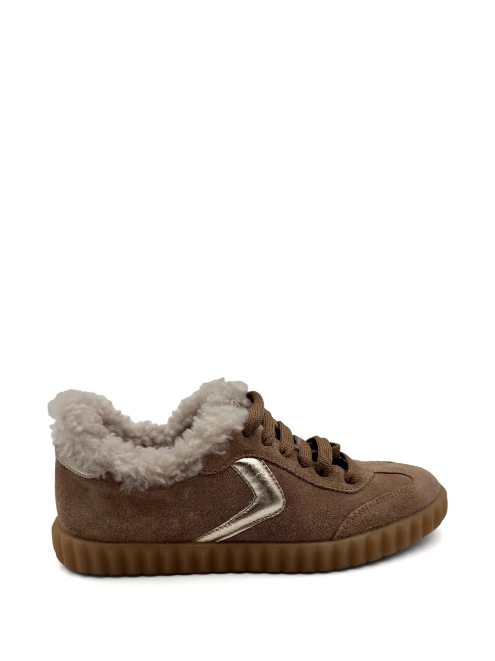 Voile Blanche Ines sneakers met lammy afwerking – Bruin (INESFURSUEDE)