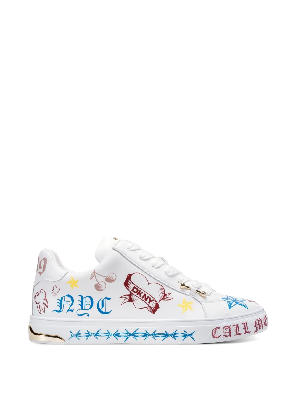 DKNY Abeni Tattoo low-top sneakers – Wit (K1623262WHT)