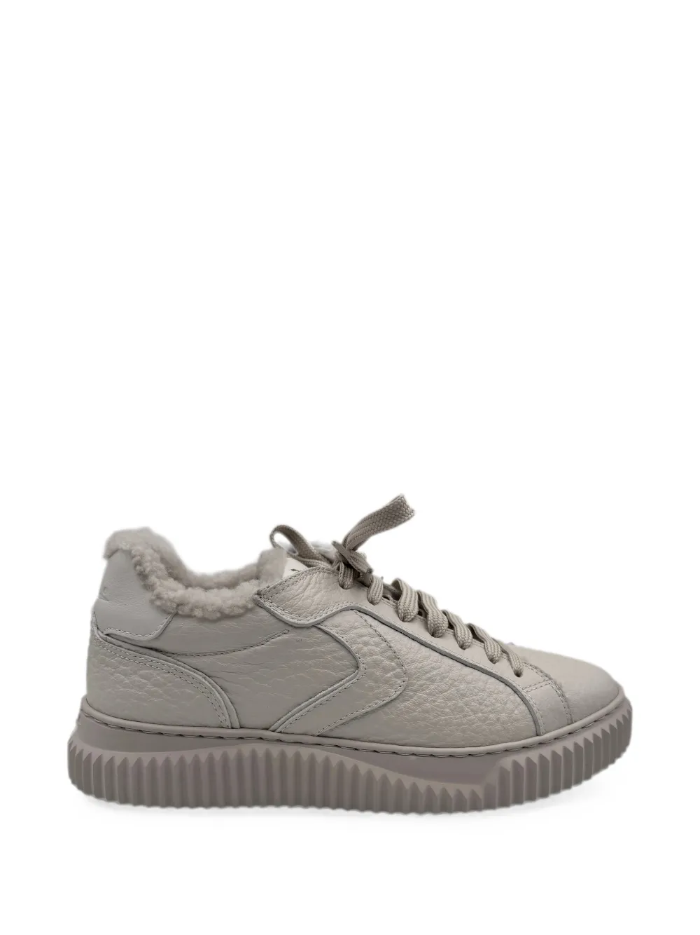 Voile Blanche Lipari leren sneakers met lammy afwerking – Beige (LIPARIFURMACRO)
