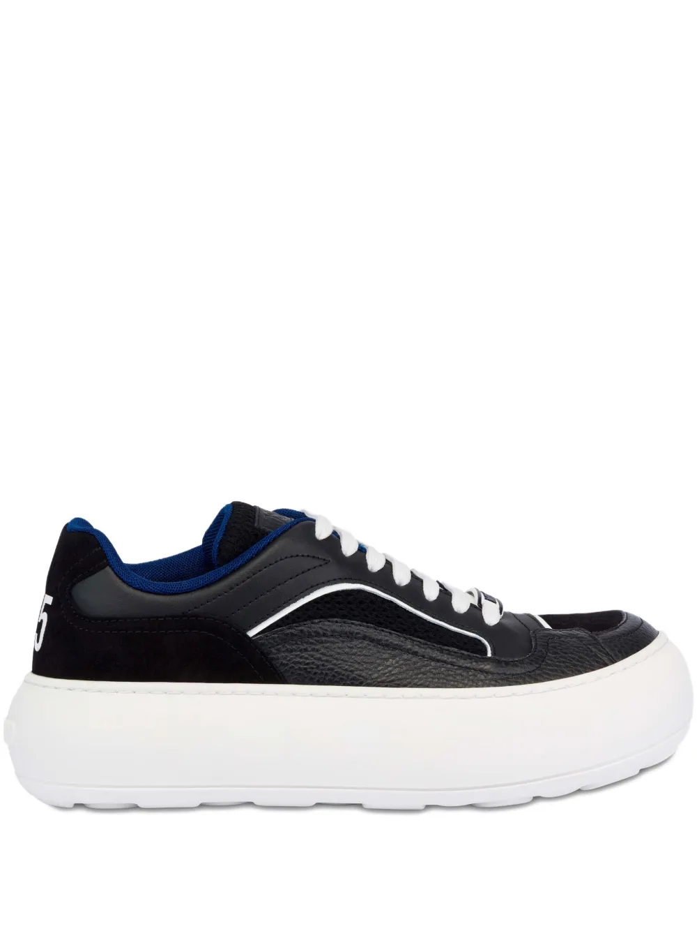 Moschino Leren sneakers met plateauzool – Zwart (MB15165G0OGH5)