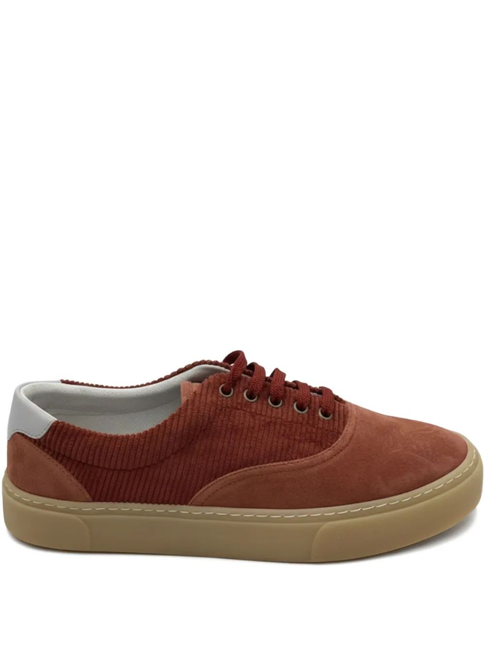 Brunello Cucinelli Sneakers met ribfluwelen textuur – Bruin (MZULPGP310)