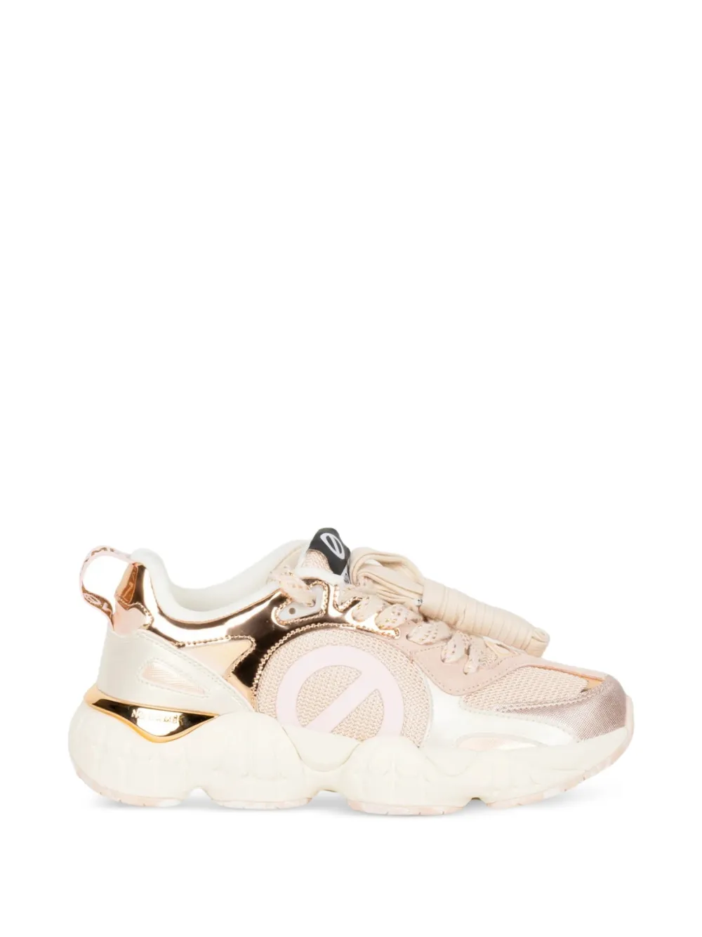 No Name Krazze sneakers met metallic afwerking en vlakken – Roze (PNVKKI04DMBK)